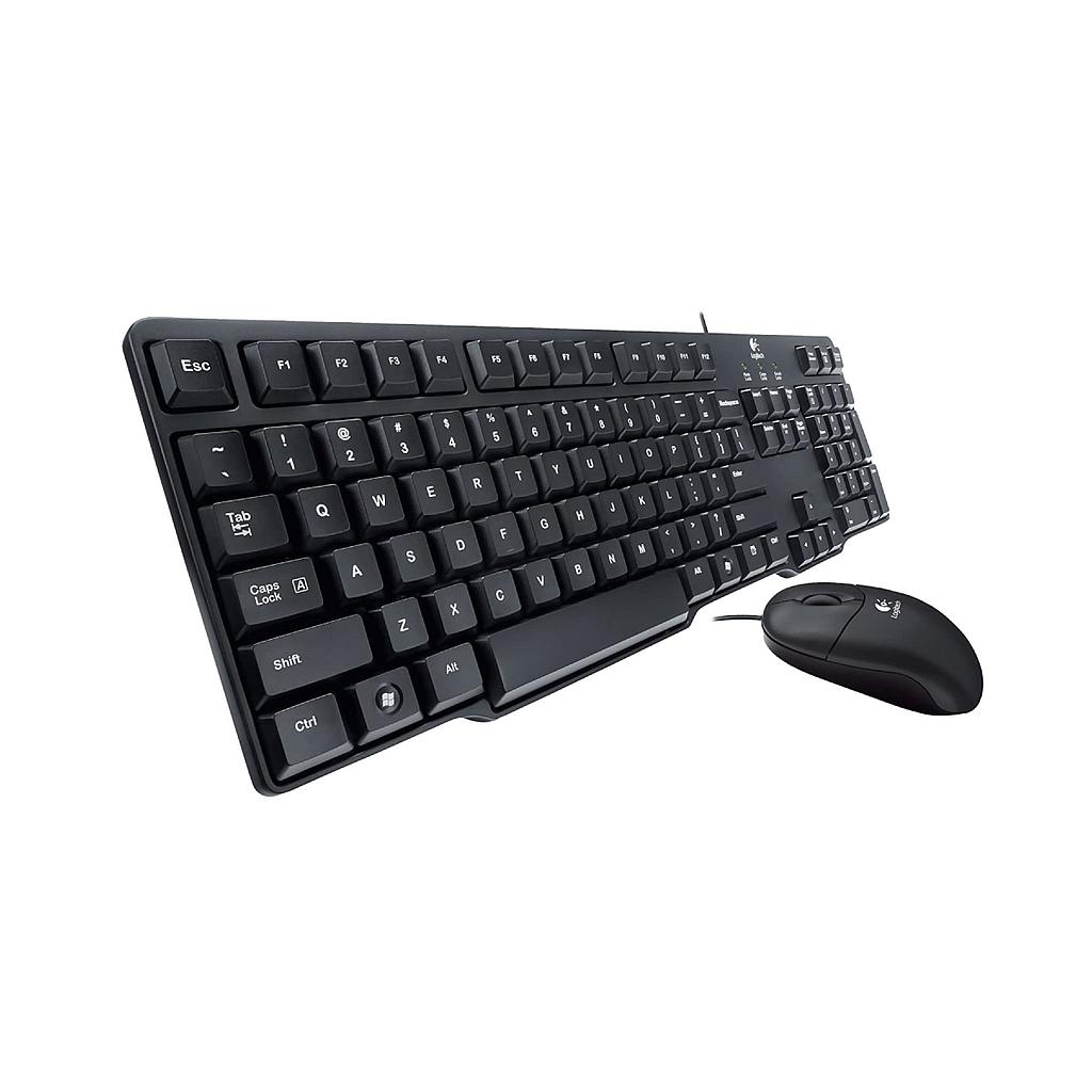 Logitech MK100 Wired Keyboard And Mouse(Combo)